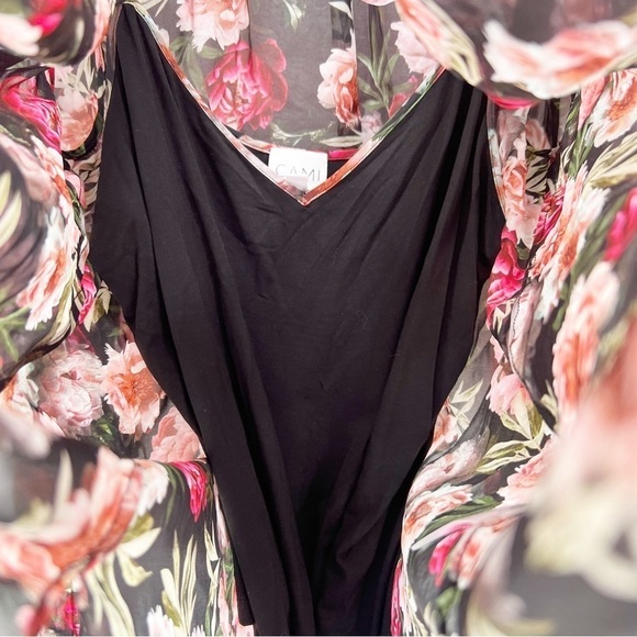 CAMI NYC Sandy Blouse In Sugar Plum In Purple Floral Long Sleeve Silk Small S - Picture 5 of 7